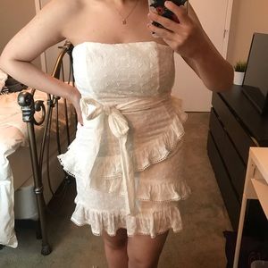 Red Dress Boutique White Stapless Ruffle Dress